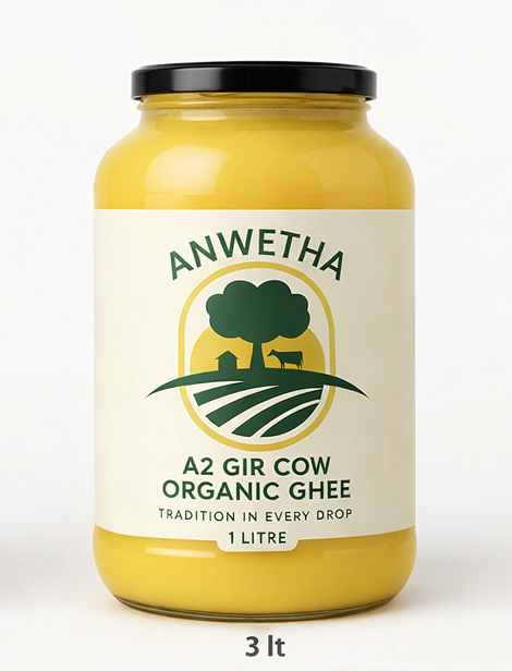 Anwetha A2 Bilona Gir Cow Ghee 3 litres